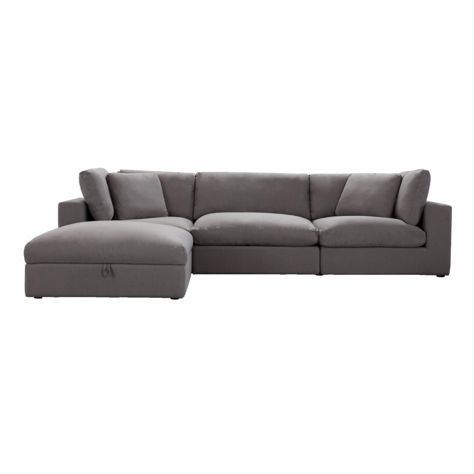Roundhill Furniture Rivas Contemporary 4-Piece Sectional Sofa - Graphite - image 1 of 9