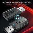 thumbnail image 4 of Dual-Function Bluetooth 5.0 Wireless Audio Adapter: 2-in-1 Transmitter & with 3.5mm Input, 10-15m Range, ABS Material, 5V DC Power for Car and Home Audio Systems, Ultra-Compact 45x21x11mm, 4 of 7