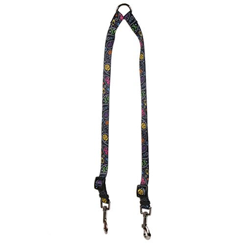 Yellow Dog Design Paisley Crânes Multi Coupler Laisse de Chien, Moyen-3/4 de Large et 12 à 20" de Long