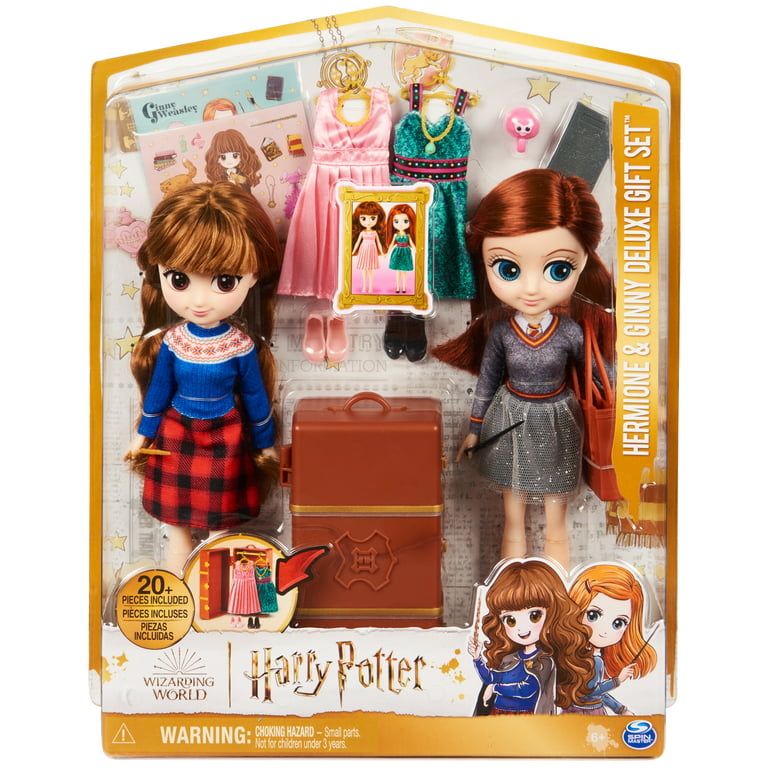 Wizarding World Harry Potter, Hermione Granger & Ginny Weasley Deluxe 8-Inch Dolls & Accessories Gift Set, Over 20 Pieces, Kids