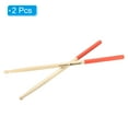 thumbnail image 3 of Wood Drumstick Anti Slip Handle Grip Drum Stick Wrap 7A Orange 1 Pair for Drumming Musical Instrument Percussion, 3 of 6