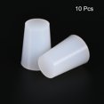 thumbnail image 3 of Uxcell 14mm to 19mm Solid Silicone Rubber Tapered Plug White for Powder Coating, Painting,10 Pack, 3 of 5