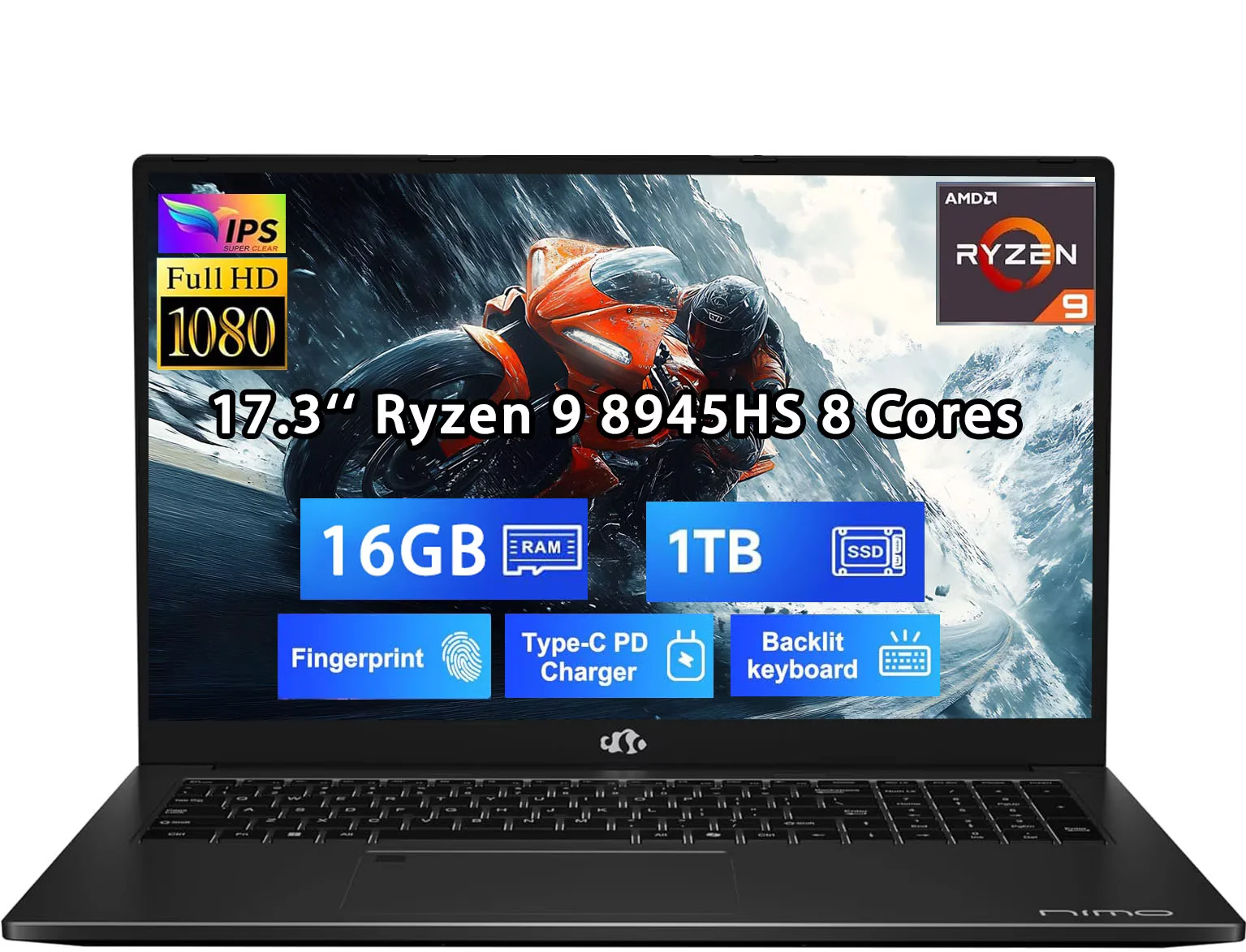 17.3 IPS Laptop-Computer 32GB RAM 1TB SSD 8 Cores AMD Ryzen7 6800H