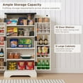 thumbnail image 5 of ACCOHOHO 47" Kitchen Pantry Cabinet, Farmhouse Storage Cabinet with Adjustable Shelves, White, 5 of 8