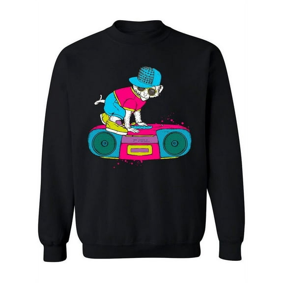 Monkey Retro Dancer Sweatshirt Women -Image by Shutterstock, Female Medium