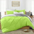 thumbnail image 1 of Duvet Cover 3 Piece Egyptian Cotton Cozy & Super Soft 600 TC Reversible Duvet Covers with Zipper Closure & Corner Ties Comforter Cover (Super King, Parrot Green ), 1 of 6