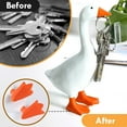 thumbnail image 6 of Minibee Desk Goose Key Holder, Cute Desktop Goose Statue Resin Duck Figurine, 6.5" Funny Keychain Hanger for Home Office Desk Decor, 6 of 15