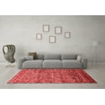 thumbnail image 3 of Ahgly Company Indoor Square Oriental Red Industrial Area Rugs, 5' Square, 3 of 4