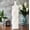 White, variant on Dotty Ceramic Bottle Vase Decorative Flower Vase for Home Décor, Modern Dotted Design, Tabletop & Shelf Display -Orange