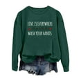 thumbnail image 4 of Mode Décontractée pour Femmes, Couleur Unie, Manches Longues, Imprimé Lettre, Col Rond, Chandail à Capuchon à Fermeture Éclair, Veste Active, Chandails en Molleton pour Femmes, 4 of 5