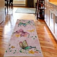 thumbnail image 2 of Butterfly Decorative Rug, Springtime Flying Moths on Vintage Style Background Wings Transformation, Quality Carpet for Bedroom Dorm and Living Room, 6 Sizes, Pale Pink, by Ambesonne, 2 of 2
