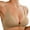 Khaki, variant on Front Closure Bras For Women No Underwire Low Cut V Neck Padded Bralette Seamless Comfort Support Daily Wear