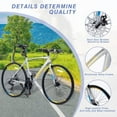 thumbnail image 6 of ACE-BIKE, 1-YEAR-WARRANTY, 24 Speed Road Bike, 700C Hybrid bike, Double Disc Brake City Bicycle, Aluminum Alloy Frame & Rim, Multiple Colors for Men Women(Silver), 6 of 7