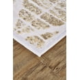 thumbnail image 2 of Feizy Soho Lyra Modern Diamond, White/Taupe, 5'3" x 7'6" Area Rug Sheen Mid-Century Modern Geometric Design Carpet for Living Dining Bed Room, 2 of 4