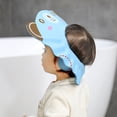 thumbnail image 4 of 2 Pcs Bonnet de Douche pour Bébé Ajustable Visière de Bain Protection Sûre-Jaune+bleu, 4 of 5