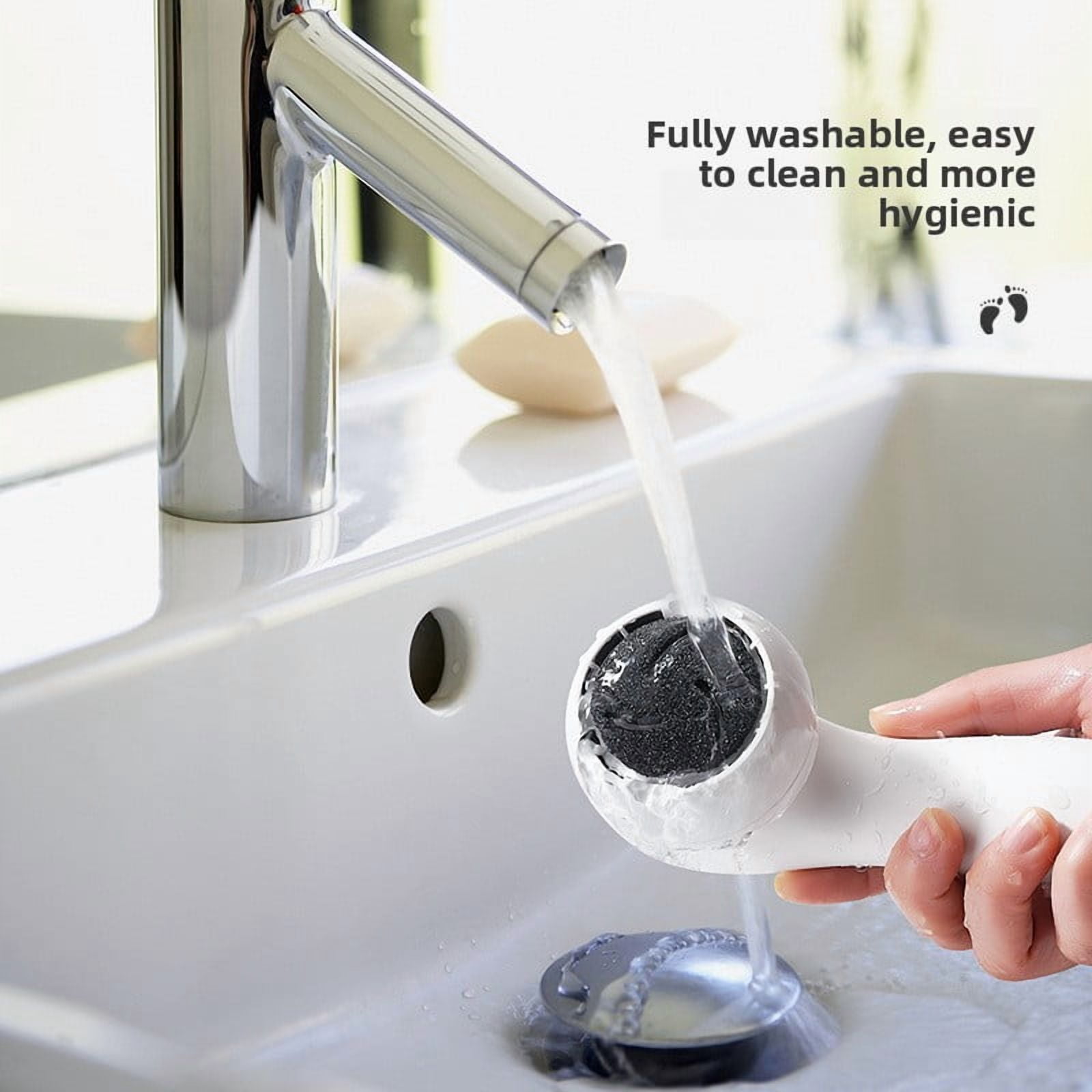 Callus trimmer, foot care, electric foot grinder, pedicure device, intelligent digital display and dual-speed adjustment, easy to clean and washable.