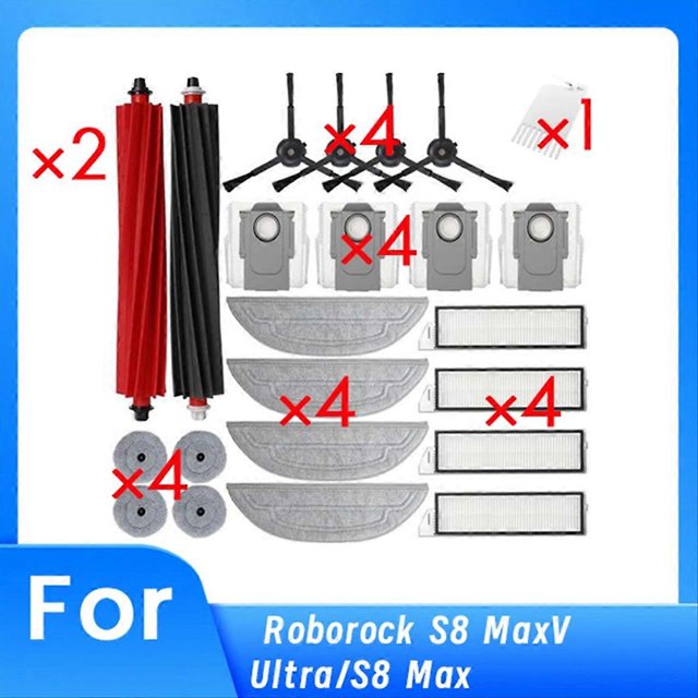 23 Pcs for Roborock Sweeping Cleaner Parts Replacement Mop Filter Set