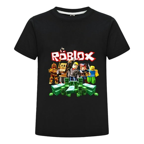 Ropa Infantil Estilo Roblox para Niño Ninas, Playera Gamer de Algodón con Estampado Original, Camiseta Ideal para Regalo de Cumpleaños