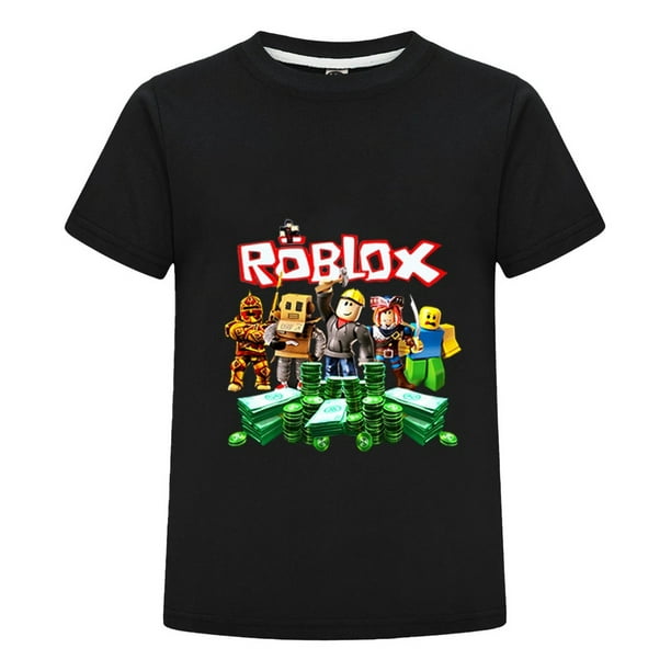 Ropa Infantil Estilo Roblox para Niño Ninas, Playera Gamer de Algodón con Estampado Original, Camiseta Ideal para Regalo de Cumpleaños