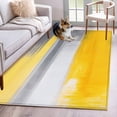 thumbnail image 3 of Brush Graffiti Area&nbsp;Rug 3x5ft Gray Yellow Abstract Non-Slip&nbsp;Washable Square&nbsp;Rugs Soft Felt Indoor Floor Mat for Bedroom Kitchen Living Room Bathroom, 3 of 9