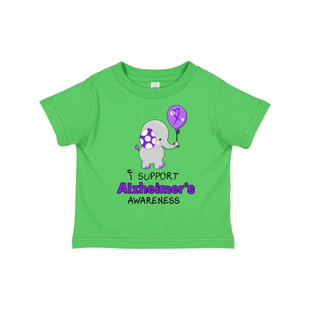 

Inktastic I Support Alzheimer s Awareness Elephant with Purple Balloon Gift Toddler Boy or Toddler Girl T-Shirt