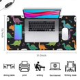 thumbnail image 5 of Long Mouse Pads for Desk,Black Dinosaurs Speech Bubbles Pattern Desk Mats on Top Of Desks, Desk Mouse Pad Extra Large with 3mm Non-Slip Base and Stitched Edge for Gaming,Office,Work,Home 31.5"x15.7", 5 of 6