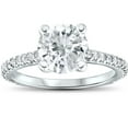 thumbnail image 2 of Pompeii 2 1/3 cttw Diamond Engagement Ring Solitaire Round Brilliant Cut 14k White Gold, 2 of 5