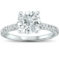 Pompeii 2 1/3 cttw Diamond Engagement Ring Solitaire Round Brilliant Cut 14k White Gold