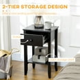thumbnail image 4 of HOMCOM Side Table Set of 2, End Tables with Drawer and Bottom Shelf, 4 of 10
