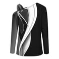 thumbnail image 3 of SDNall on Shoulder Top, Womens Circular Double Suspender Sloping Shoulder Long Sleeved T-Shirt Top, 3 of 4