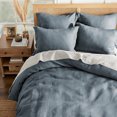 thumbnail image 6 of Levtex Home - 100% Linen - Queen Duvet Cover - Washed Linen in Denim Blue - Duvet Cover Size (90 x 94in.), 6 of 6