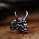 thumbnail image 5 of Anillo de acero inoxidable fundido para hombre, anillo de acero de titanio con máscara prajna retro europea y americana, 5 of 5