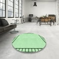 thumbnail image 4 of Ahgly Company Machine Washable Indoor Square Transitional Mint Green Area Rugs, 8' Square, 4 of 7