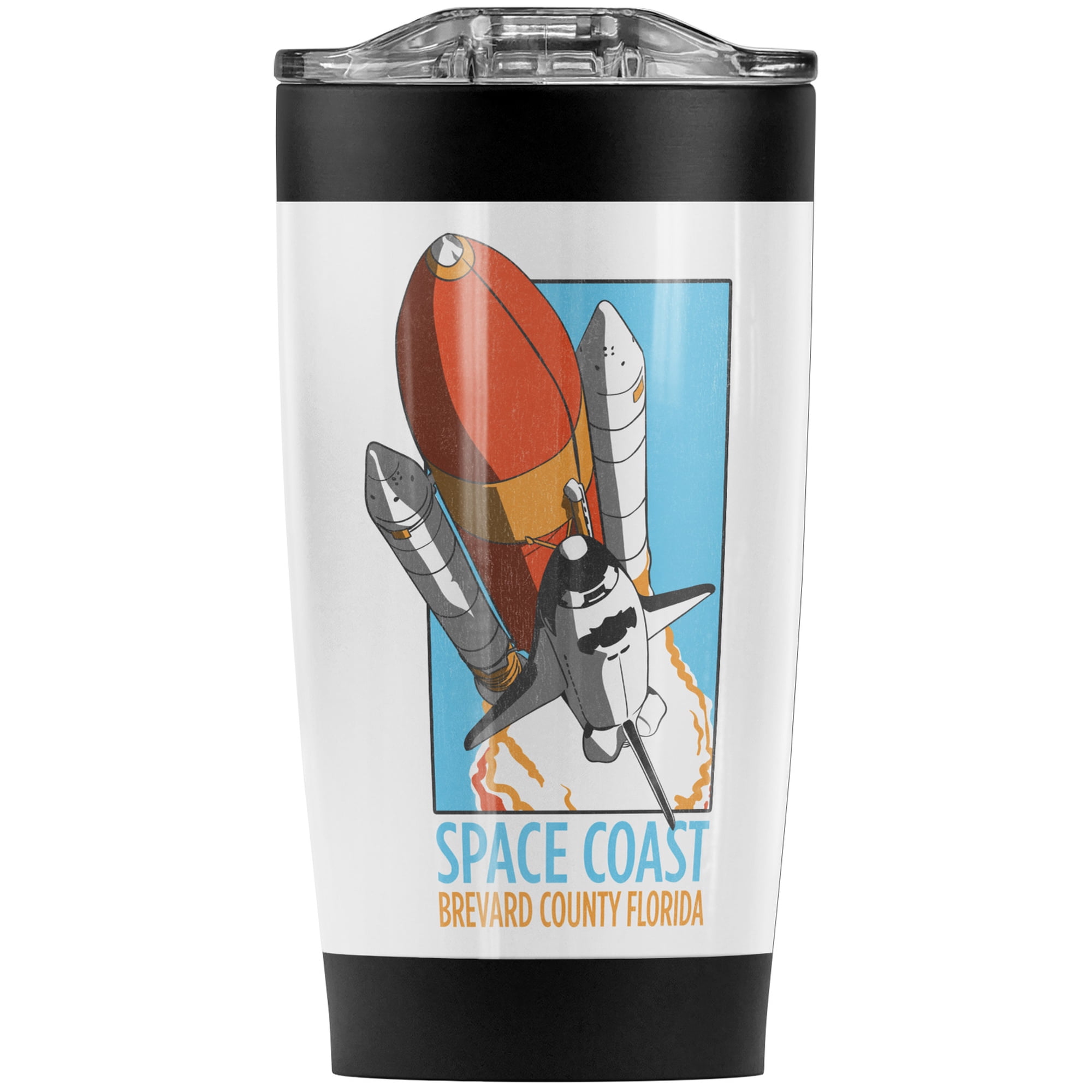 Nasa Space Coast Stainless Steel Tumbler 20 oz Coffee Travel Mug/Cup, Vacuum Insulated & Double Wall with Leakproof Sliding Lid | Great for Hot Drinks and Cold Beverages
