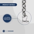 thumbnail image 6 of Five Oceans Windlass Anchor Rode, Hand Spliced Rope and Chain Combination, 1/2" x 100' Nylon 3-Strand Rope,  1/4" x 15' G4 Stainless Steel Chain - FO4579, 6 of 9