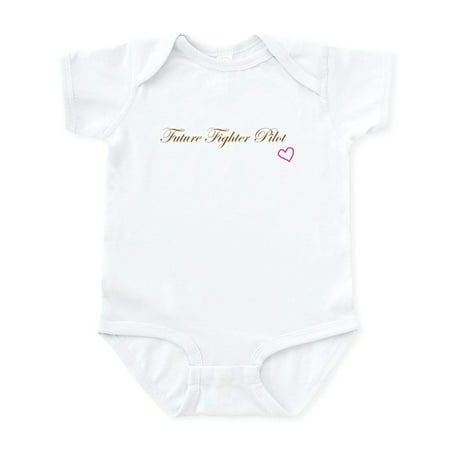 

CafePress - Future Fighter Pilot Pink Heart Girl Infant Bodysu - Baby Light Bodysuit Size Newborn - 24 Months