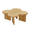 thumbnail image 5 of Hassch Modern Center Table for Living Room, 31.5" Butterfly-Shaped MDF Coffee Table with 1.4" Thick Top, Convertible into 2 Small Tables, Easy to Clean, Natural Finish, 5 of 7