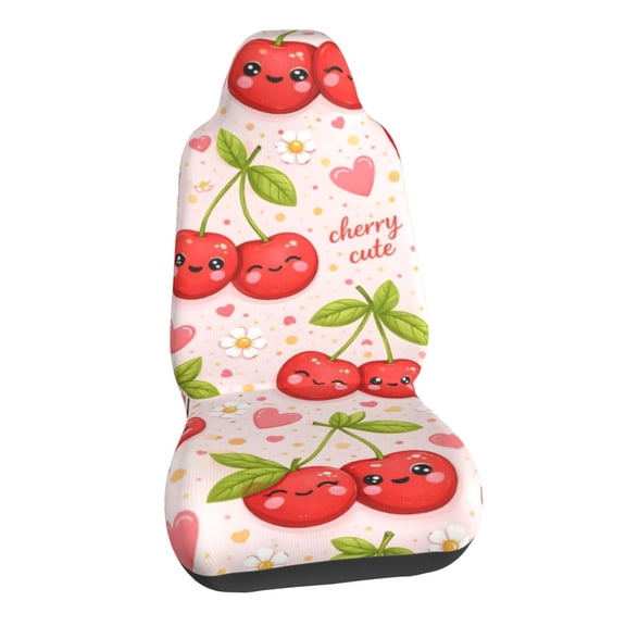 Cherry Pattern Car Seat Covers Stretch Car Seat Protectors Universal Fit