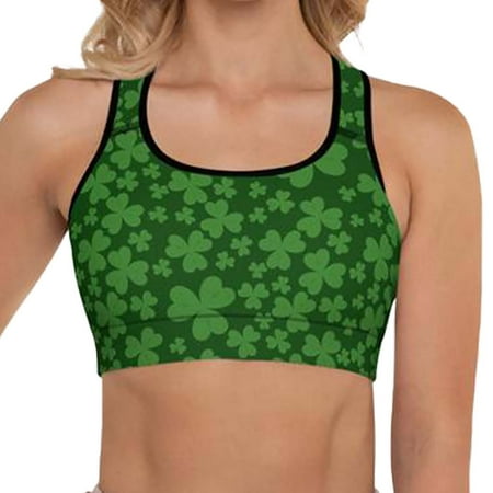 HCURIBAD Wireless Bras  Clearance! Women s Sports Bra Funny Print Fitness Yoga Bra Women s Tops  Push up Bra  Backless Bra  Bras for Women White XL