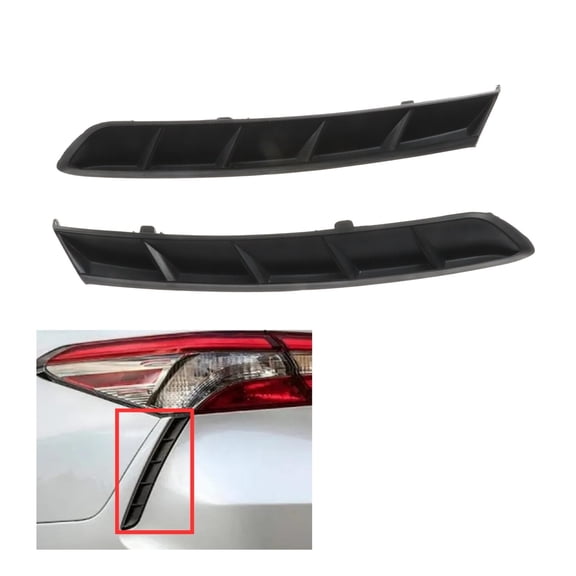 Left & Right Rear Bumper Extension Trim Molding for 18-20 Toyota Camry SE XSE