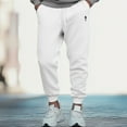 thumbnail image 5 of Dalix Astronaut Embroidery Jogger Midweight Fleece Sweatpants Soft Lounge Pant Drawstring Waistband Pockets Mens in White M Medium, 5 of 5