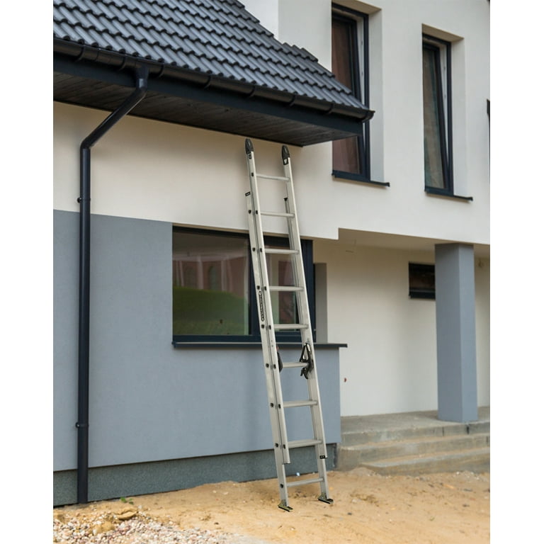 Louisville Ladder 16’ Aluminum Extension Ladder, 15' Reach, 225 lbs Load Capacity, W-2222-16PG Louisville Ladder 16’ Aluminum Extension Ladder, 15' Reach, 225 lbs Load Capacity, W-2222-16PG