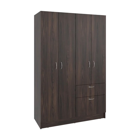 Ropero Closet 4 puertas y 2 cajones Color Tabaco RTA