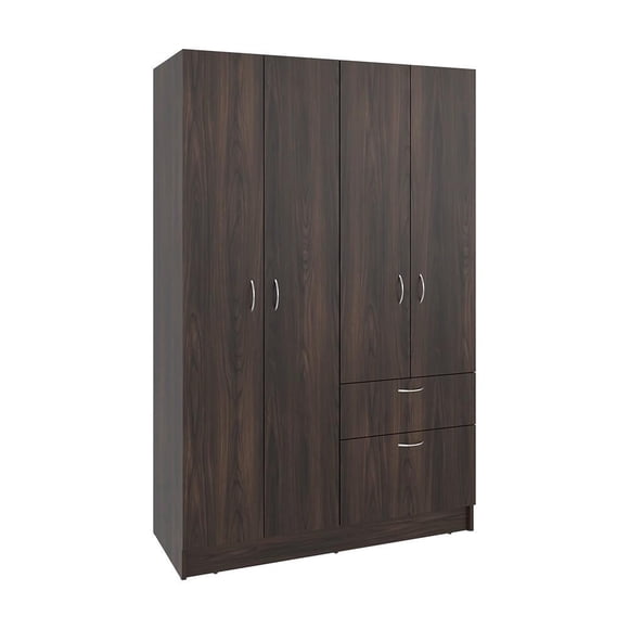 Ropero Closet 4 puertas y 2 cajones Color Tabaco RTA