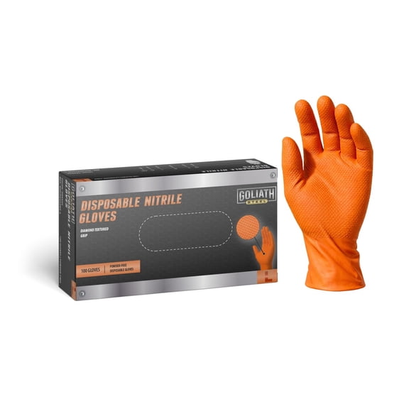 Kogler Orange Diamond Textured Gloves - Large