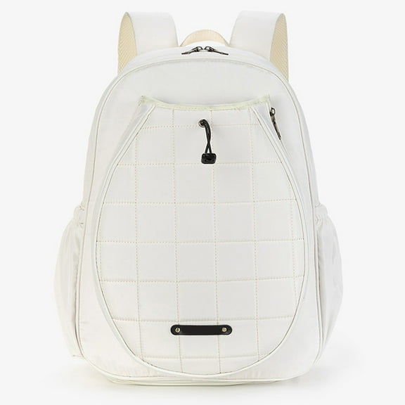 Tennis Racket Backpack Paddle Storage Bag For Pickleball Badminton Tennis Racquet Large Capcity Tennis Rackets Backpack White