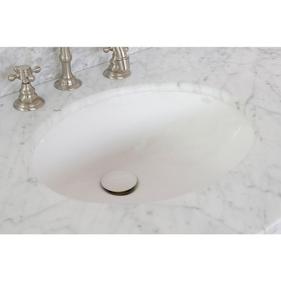 BELLATERRA HOME LLC 49 White Carrara marble top with oval sink