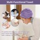 thumbnail image 5 of Toalla de microfibra para secar el cabello, turbante mágico para el cabello con botón, gorro de ducha de baño, toalla de secado rápido para mujeres y niños Ormromra LRWJ091-1, 5 of 7