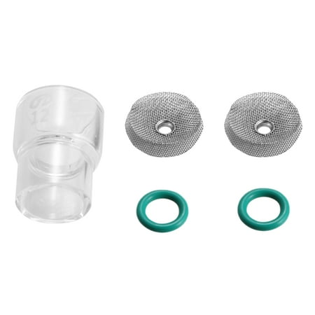 

Tig Welding Cup Kit for Tig Torches -9 & -17 Lens 1.6Mm and 2.4Mm #12 Size Cup with Stainless Steel Filters
