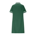 thumbnail image 5 of Abomasnow Scrubs Dress for Women Short Sleeve Lapel Neck Work Uniform Button Down Open Front Nursing Workwear with Pockets, 5 of 6